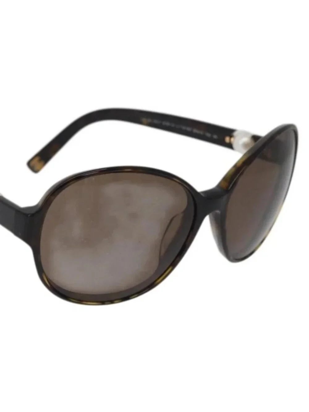CHANEL Tortoise Sunglasses plastic Brown CC Auth 162588